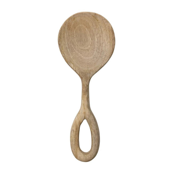 Bleached Hand-Carved Mango Wood Spoon - Pinecone Trading Co.