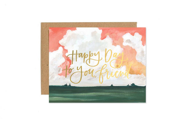 Happy Day Landscape Greeting Card Stationery - Pinecone Trading Co.