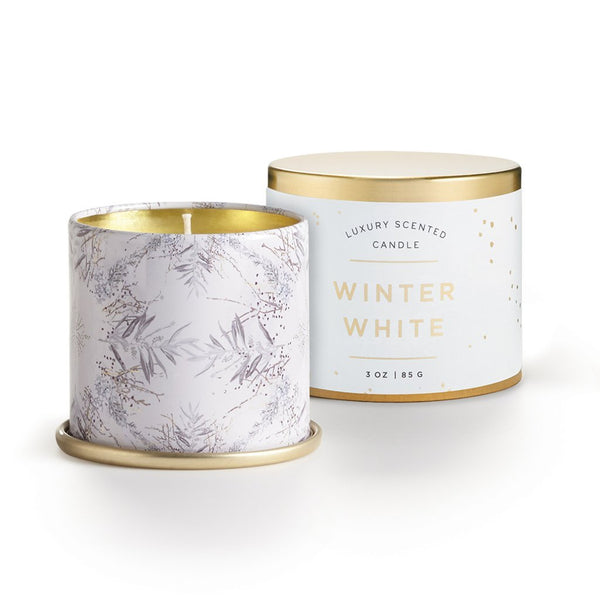 Winter White Demi Tin Candle - Pinecone Trading Co.