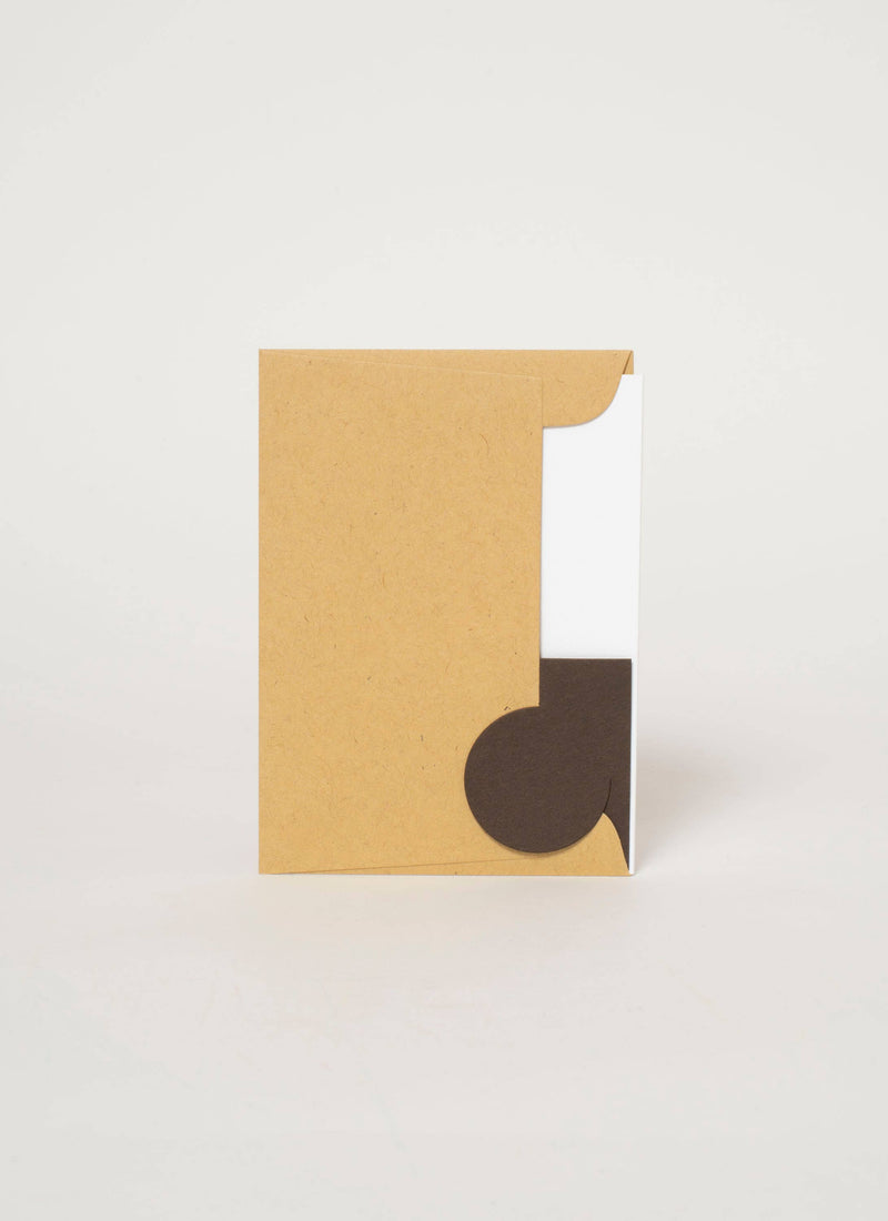 Owl Love Mini Letterpress Greeting Card by Phoebe Wahl: Paper tab