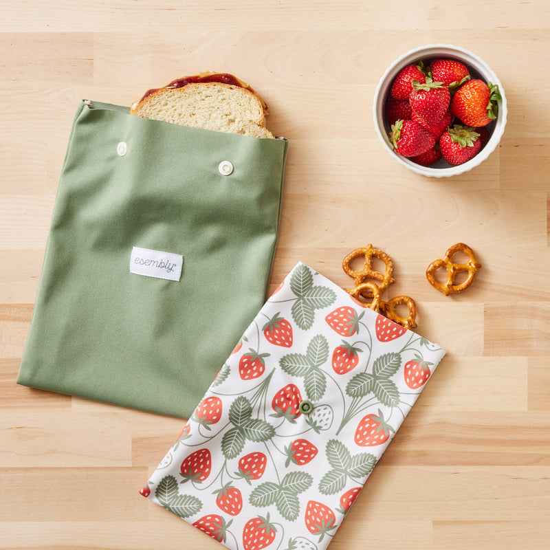 Dancing Daisies by Phoebe Wahl Reusable Snack Pouches