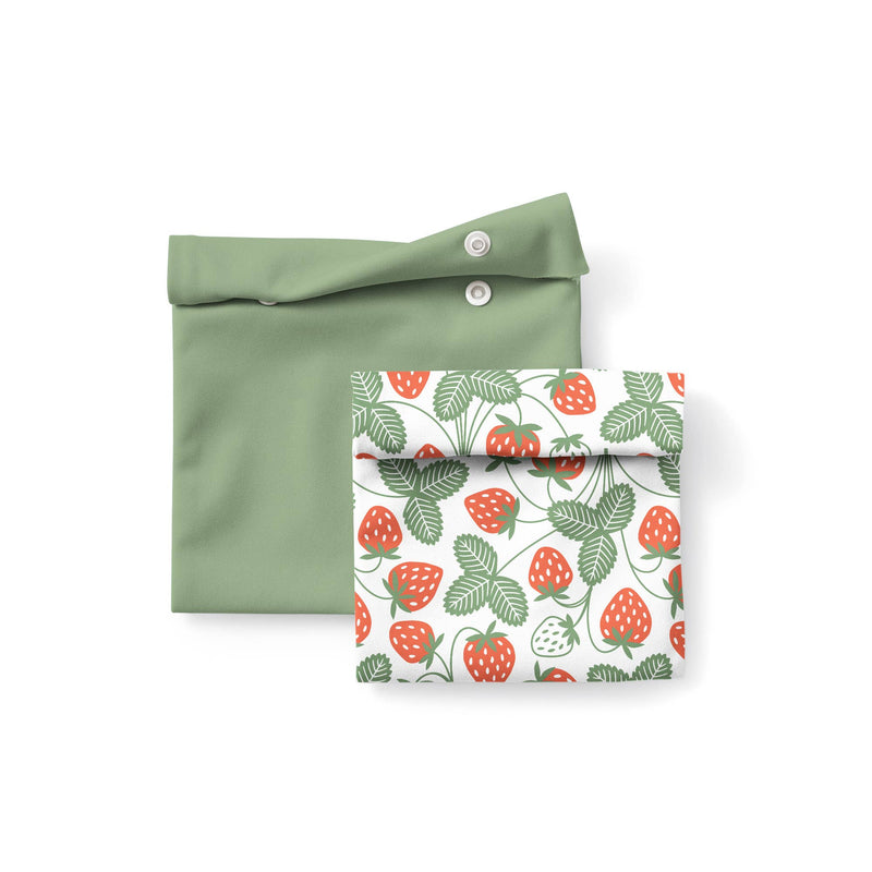 Dancing Daisies by Phoebe Wahl Reusable Snack Pouches
