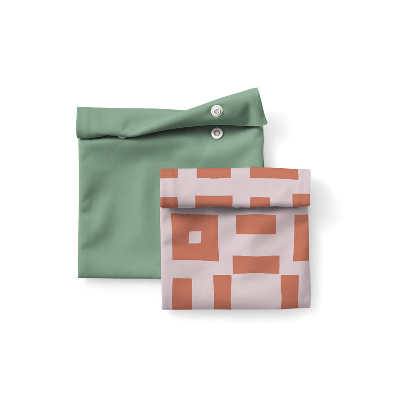 Dancing Daisies by Phoebe Wahl Reusable Snack Pouches