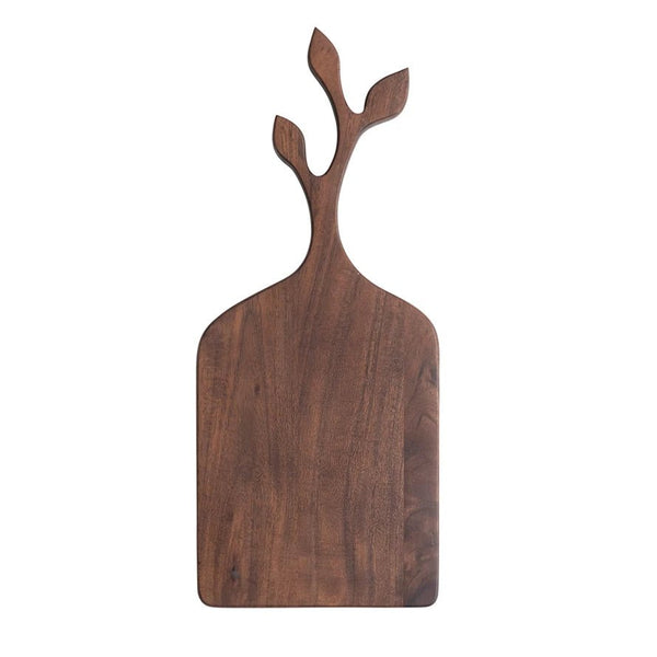 Blossoming Leaves Acacia Wood Serving Board - Pinecone Trading Co.