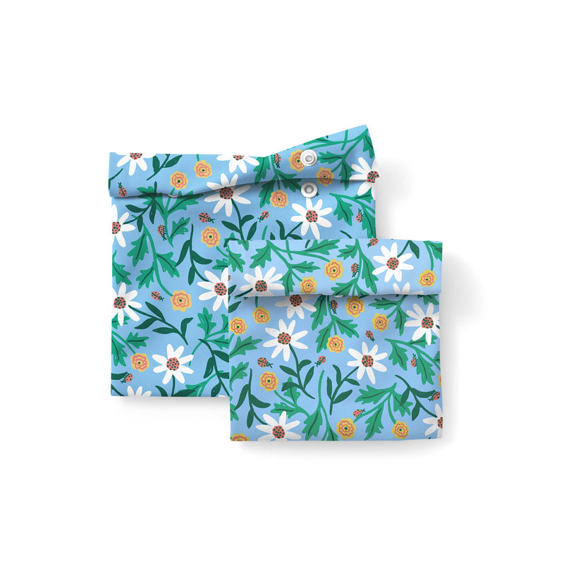 Dancing Daisies by Phoebe Wahl Reusable Snack Pouches