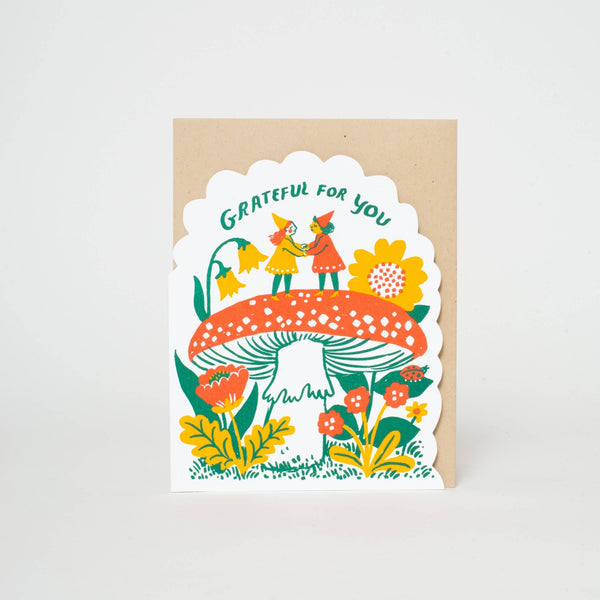 Grateful Gnomes Die - cut Card - Pinecone Trading Co.