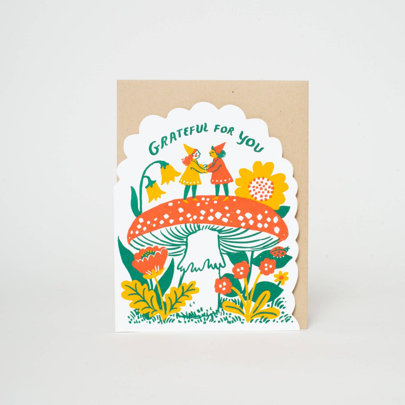 Grateful Gnomes Die - cut Card - Pinecone Trading Co.