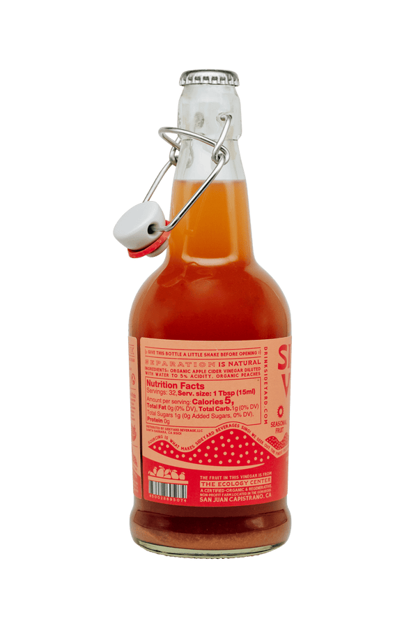 Sideyard Peach Fruit-Infused Vinegar (ACV) - Pinecone Trading Co.