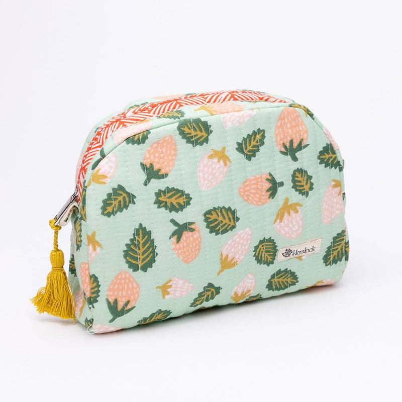 Suzette Small Quilted Scallop Zipper Pouch - Pinecone Trading Co.