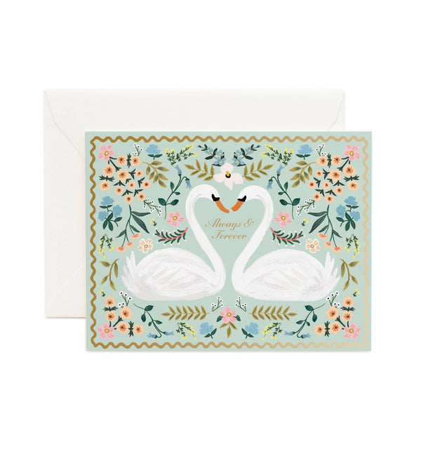 Always & Forever Swans Card - Pinecone Trading Co.