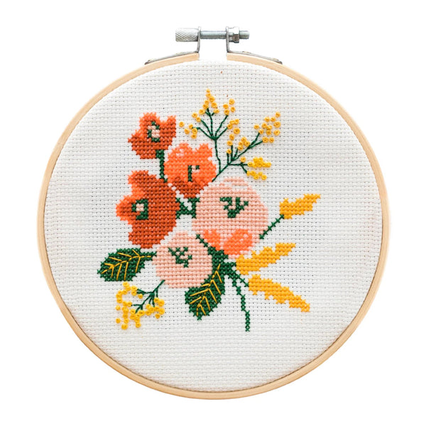 Amethyst Floral Cross Stitch Kit - Pinecone Trading Co.