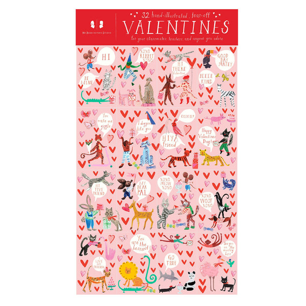 Animal Menagerie - Class Set of 32 Valentines - Pinecone Trading Co.
