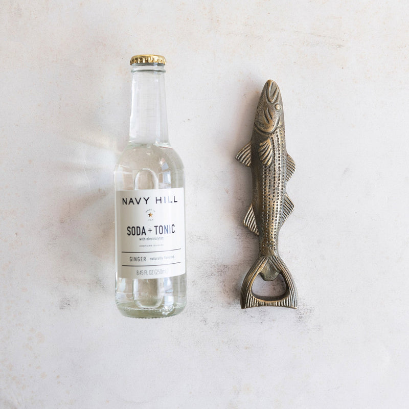 Antiqued Cast Aluminum Fish Bottle Opener - Pinecone Trading Co.