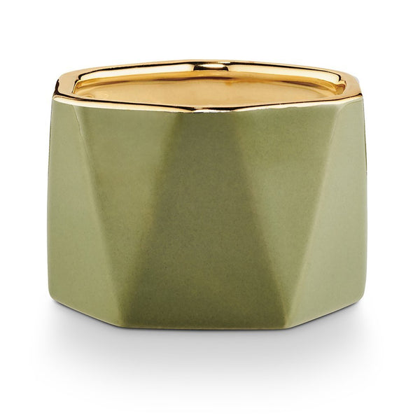 Balsam + Cedar Electroplated Dylan Ceramic Candle - Pinecone Trading Co.