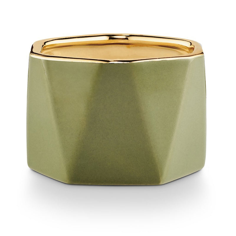 Balsam + Cedar Electroplated Dylan Ceramic Candle - Pinecone Trading Co.