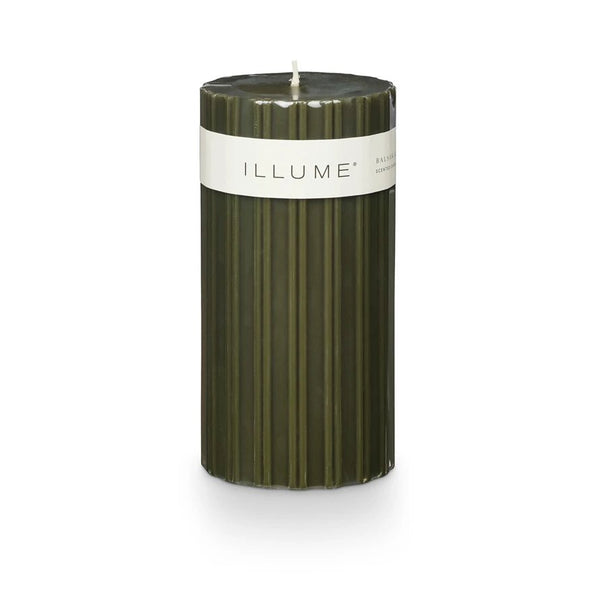 Balsam & Cedar Medium Fragranced Pillar Candle - Pinecone Trading Co.