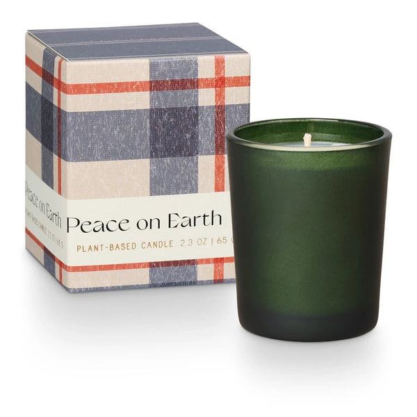 Balsam & Cedar Peace on Earth Boxed Votive Candle - Pinecone Trading Co.