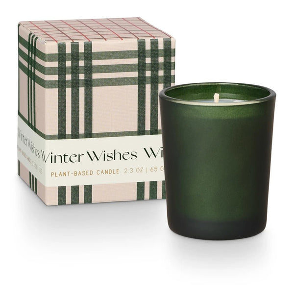 Balsam & Cedar Winter Wishes Boxed Votive Candle - Pinecone Trading Co.