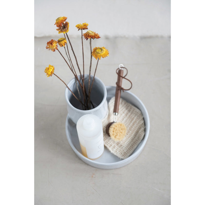 Beech Wood Brush with Leather Tie - Pinecone Trading Co.
