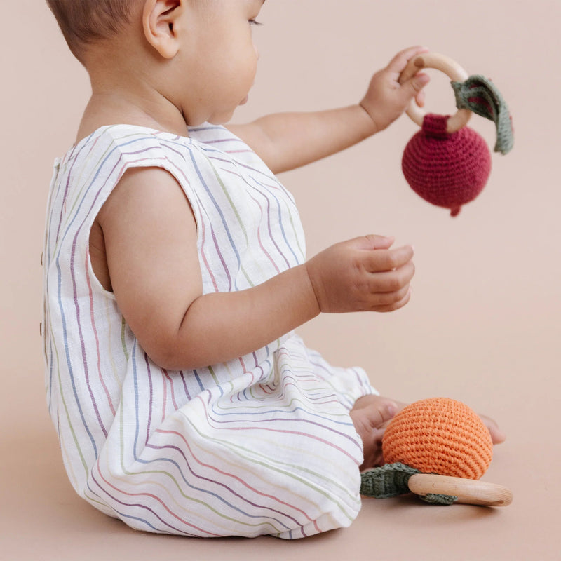 Beet Cotton Crochet Rattle - Pinecone Trading Co.