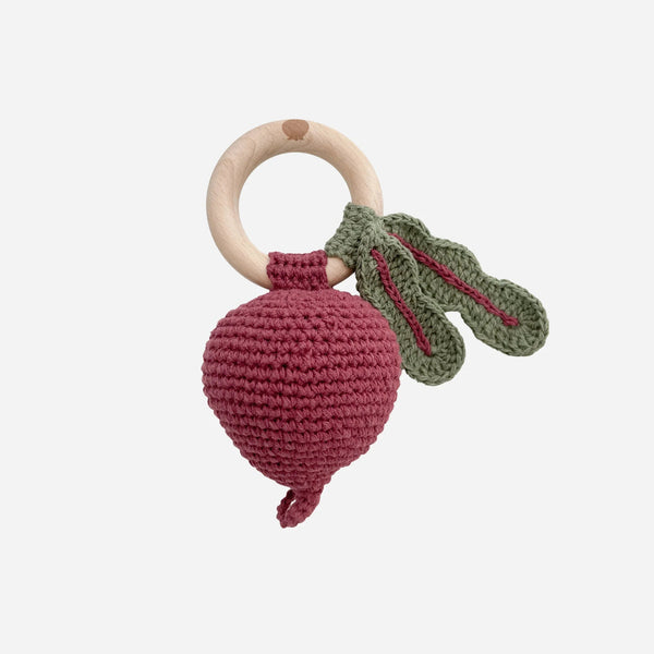 Beet Cotton Crochet Rattle - Pinecone Trading Co.