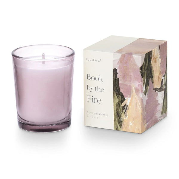 Book by the Fire Votive Candle - Pinecone Trading Co.