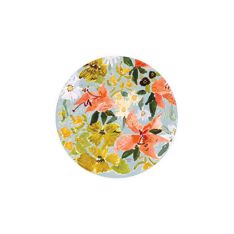 Bouquet in Blue Seedlings Coaster Set - Pinecone Trading Co.