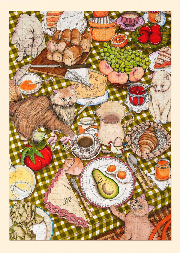 Brunch and Cats Puzzle - Pinecone Trading Co.