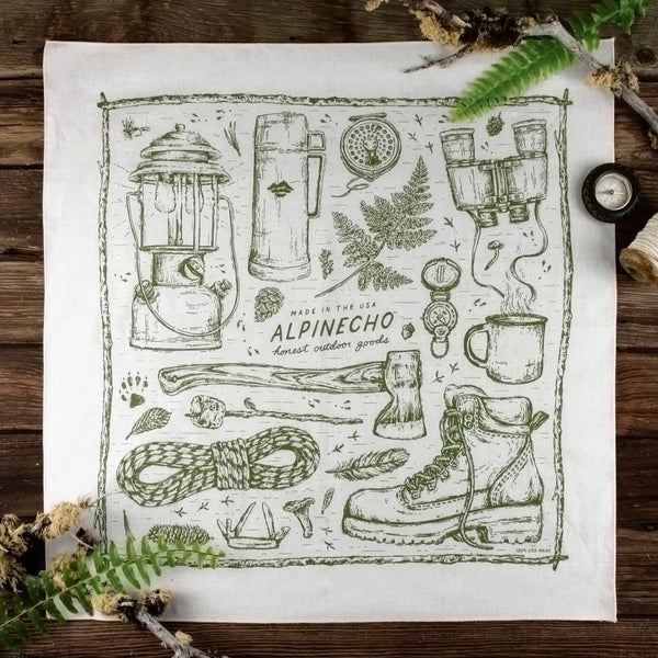 Campout Cotton Bandana - Pinecone Trading Co.