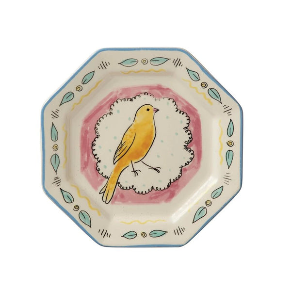 Canary Decorative Ceramic Plate - Pinecone Trading Co.