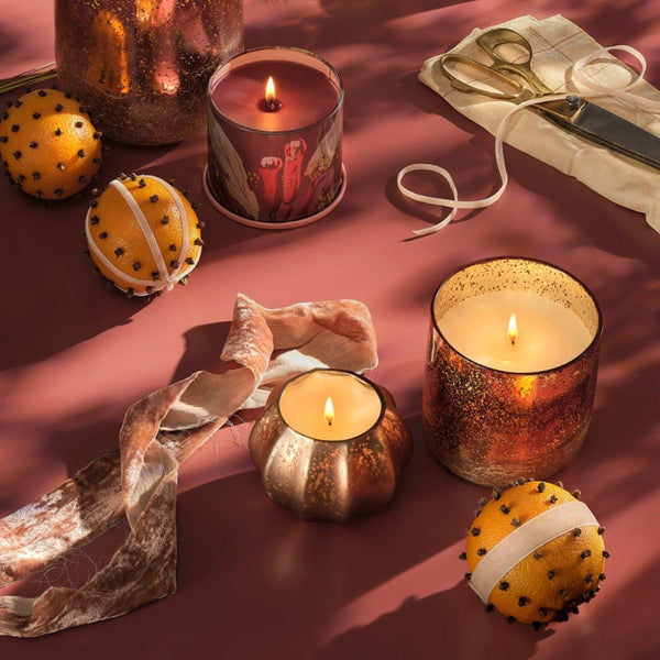 Cardamom Pomander Mercury Pumpkin Candle - Pinecone Trading Co.