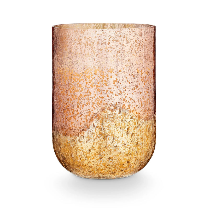 Cassia Clove Crackle Large Glass Candle - Pinecone Trading Co.