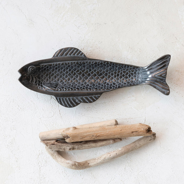 Cast Aluminum Fish Dish - Pinecone Trading Co.
