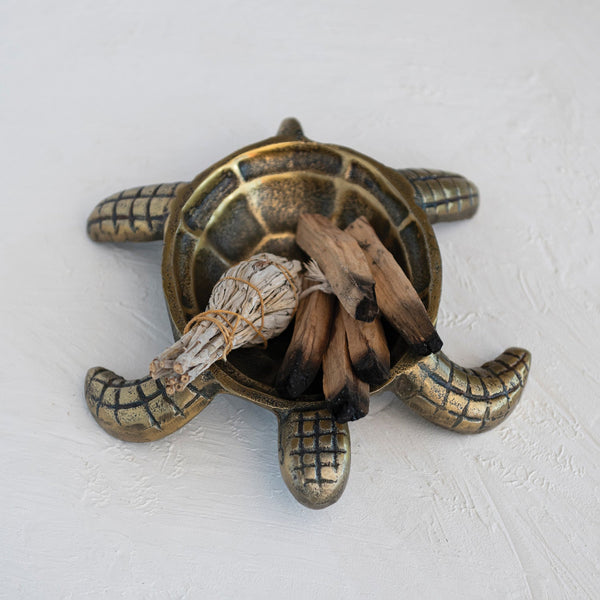 Cast Aluminum Tortoise Dish - Pinecone Trading Co.