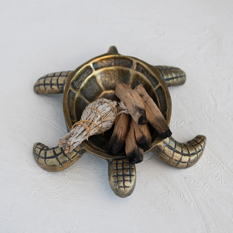 Cast Aluminum Tortoise Dish - Pinecone Trading Co.