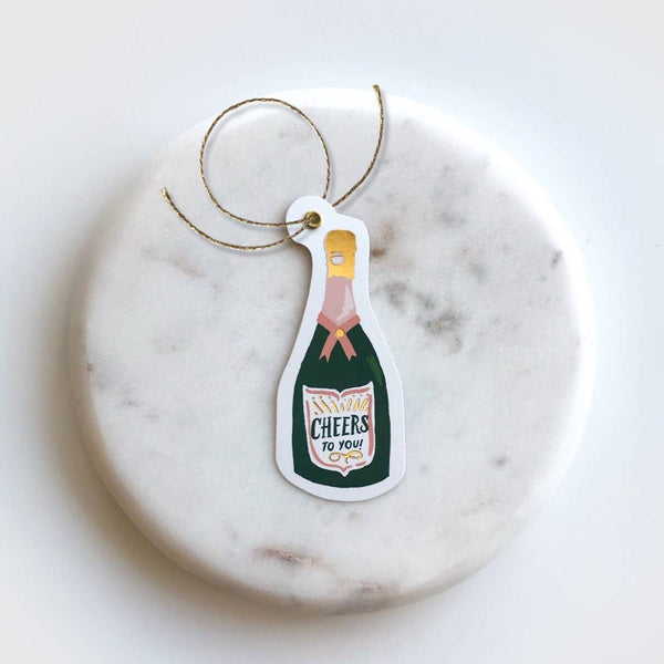 Champagne Diecut Gift Tags - Pinecone Trading Co.