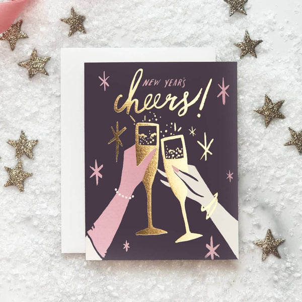 Cheers New Years Card - Pinecone Trading Co.