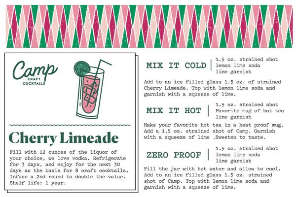 Cherry Limeade Camp Craft Cocktail Mix - Pinecone Trading Co.