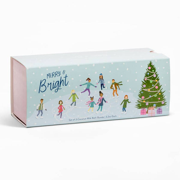Christmas - Merry & Bright Bath Bomb Gift Set - Pinecone Trading Co.