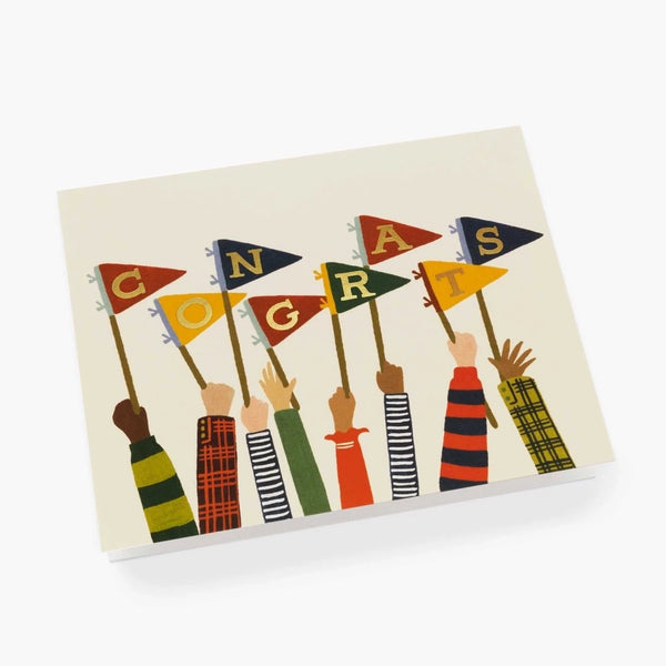 Congrats Pennants Card - Pinecone Trading Co.