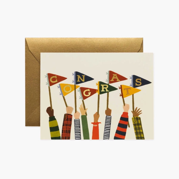 Congrats Pennants Card - Pinecone Trading Co.