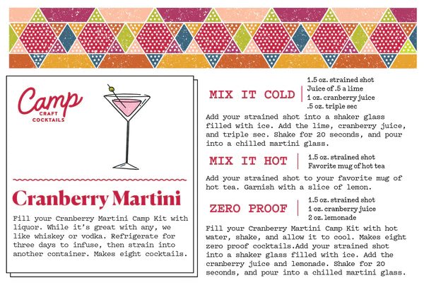 Cranberry Martini Camp Craft Cocktail Mix - Pinecone Trading Co.