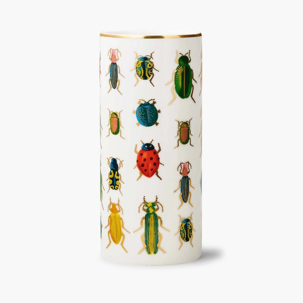 Curio Beetles + Bugs Porcelain Vase - Pinecone Trading Co.