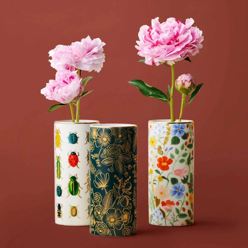 Curio Beetles + Bugs Porcelain Vase - Pinecone Trading Co.