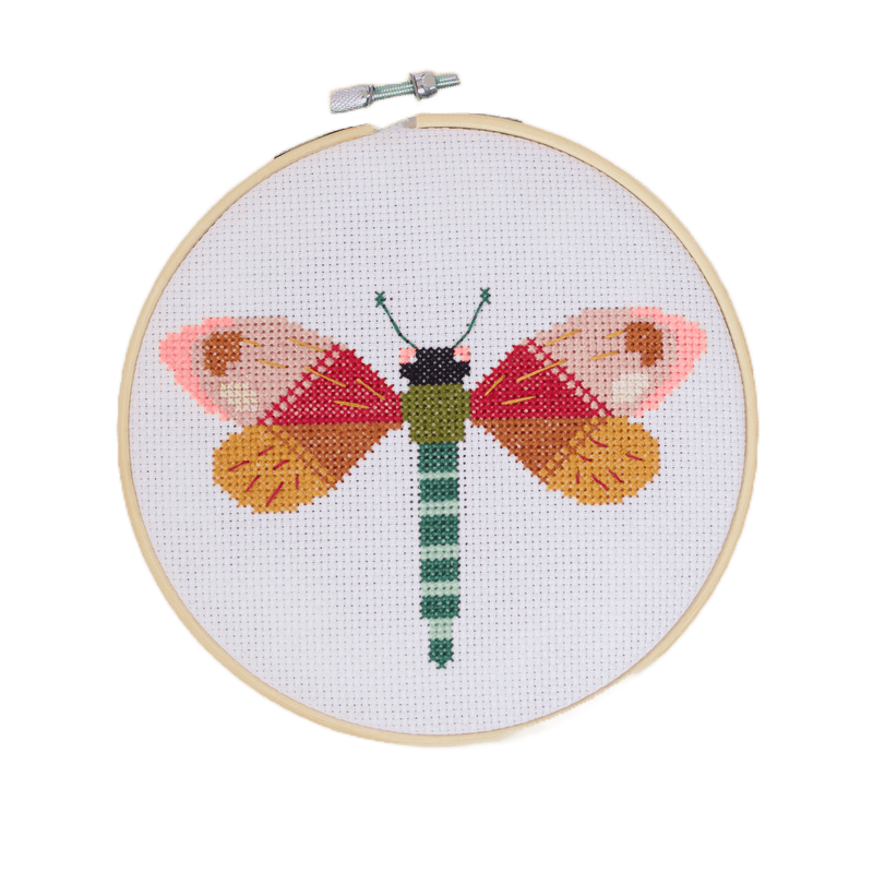 Dragonfly Brie Larson Cross Stitch Kit - Pinecone Trading Co.