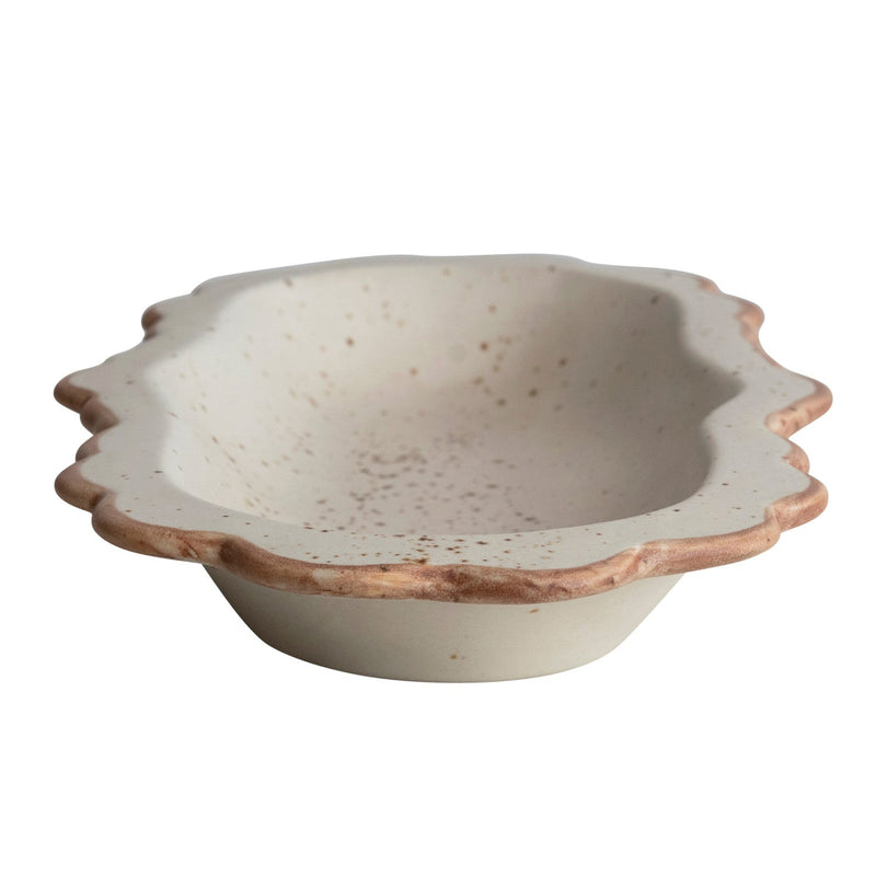 Earthly Scalloped Serving Platter - Pinecone Trading Co.