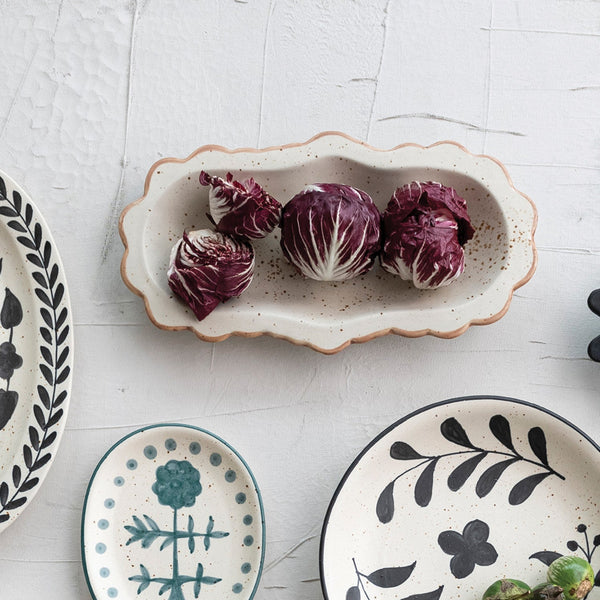 Earthly Scalloped Serving Platter - Pinecone Trading Co.