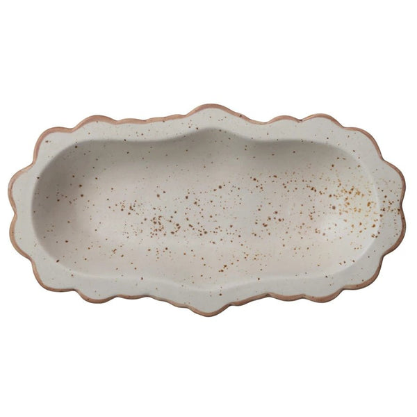 Earthly Scalloped Serving Platter - Pinecone Trading Co.