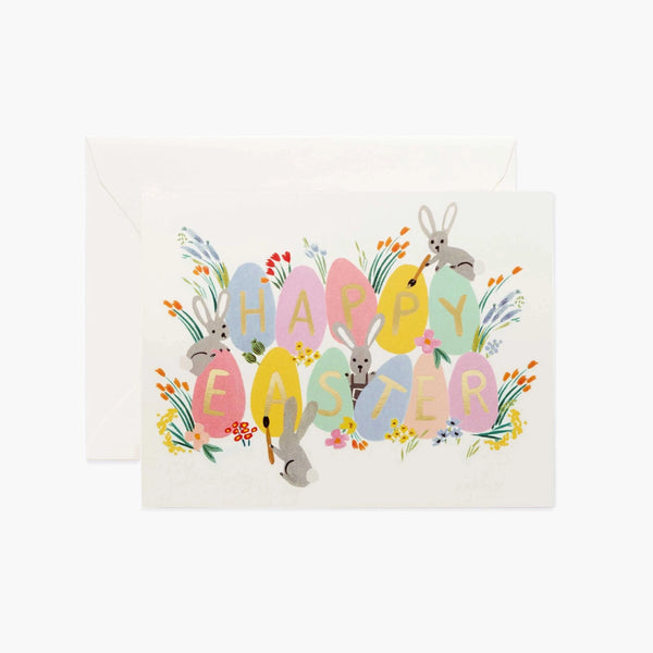 Easter Eggs Happy Easter Card - Pinecone Trading Co.