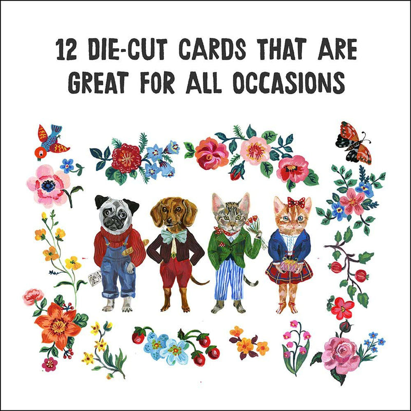 Fancy Fauna: 12 Notecards & Envelopes - Pinecone Trading Co.
